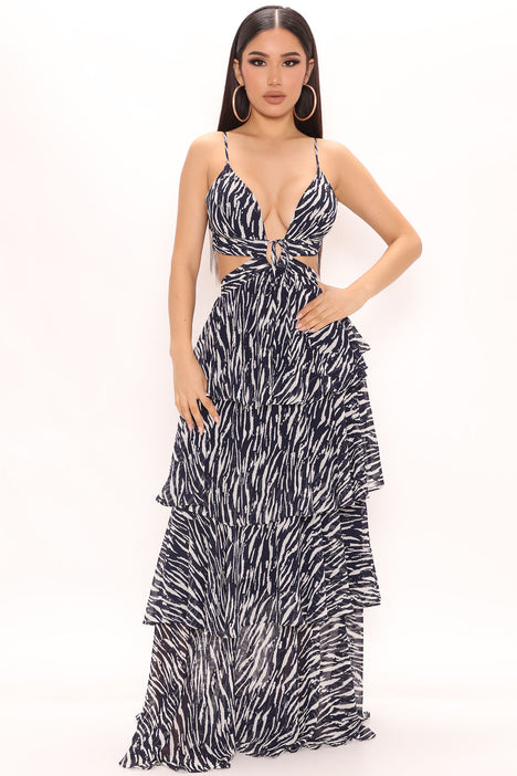 Kenya Maxi Dress - Navy/combo | Fashion ...